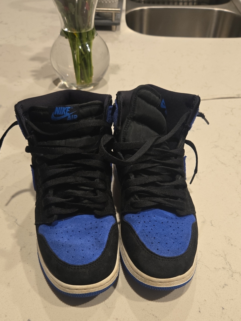 Nike High-Top Sneakers in Black and Royal Blue